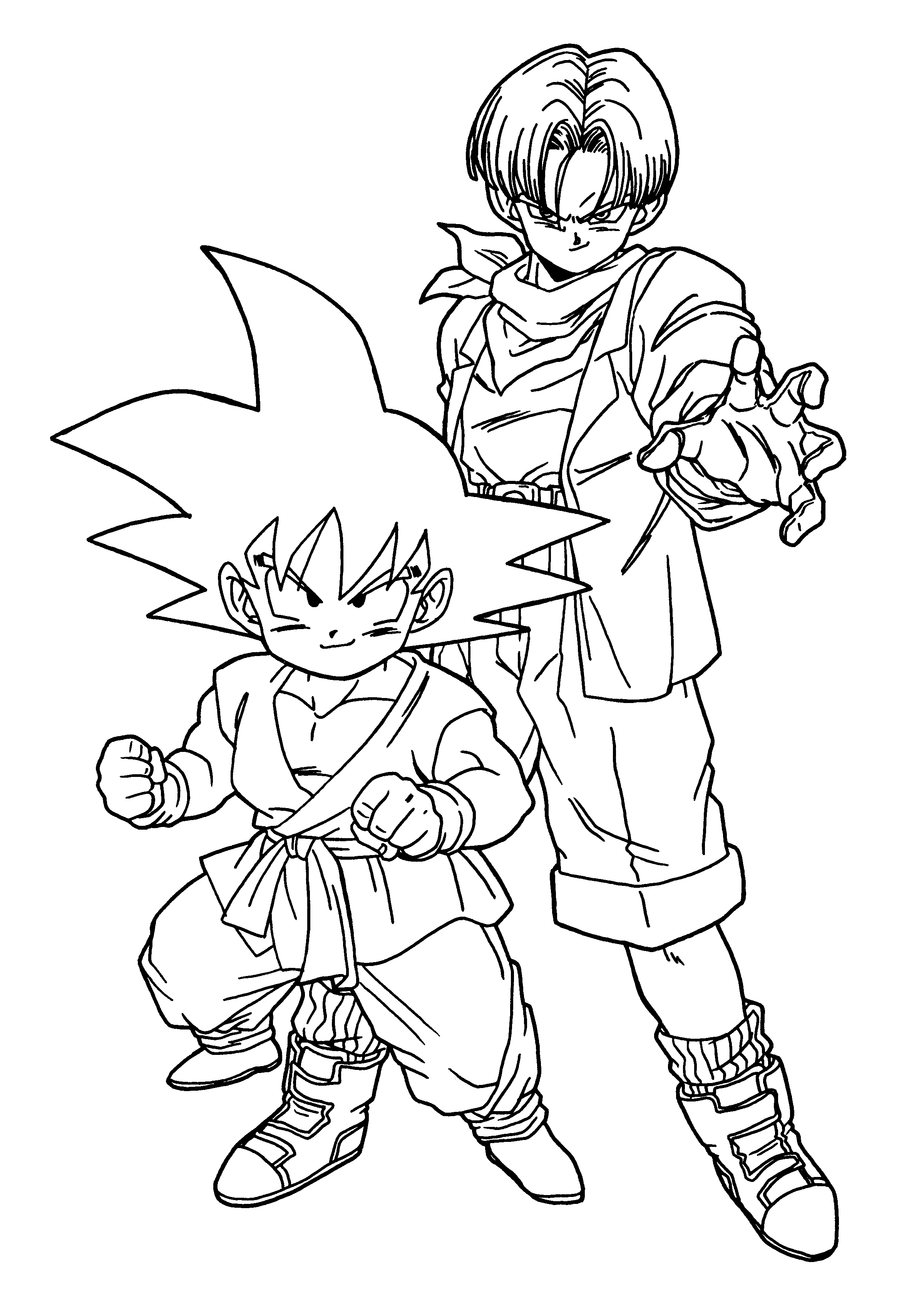 dbz coloring pages trunks - photo #30