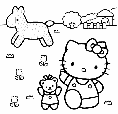 Coloring Pages  Kitty on Halloween Paper Art   Free Wallpaper