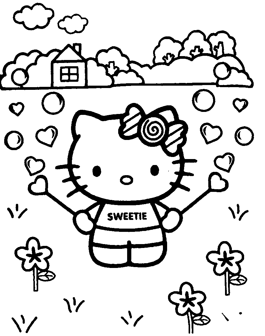 Hello kitty Coloring Pages