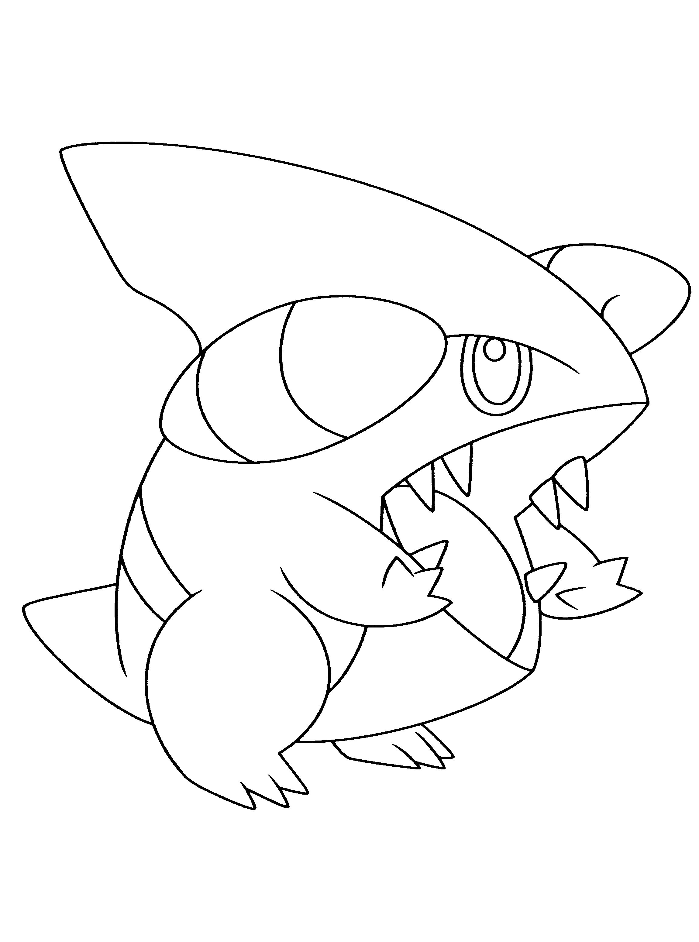 gible pokemon Colouring Pages