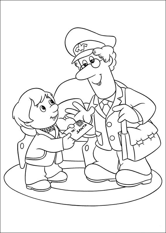 mailman hat coloring pages - photo #30
