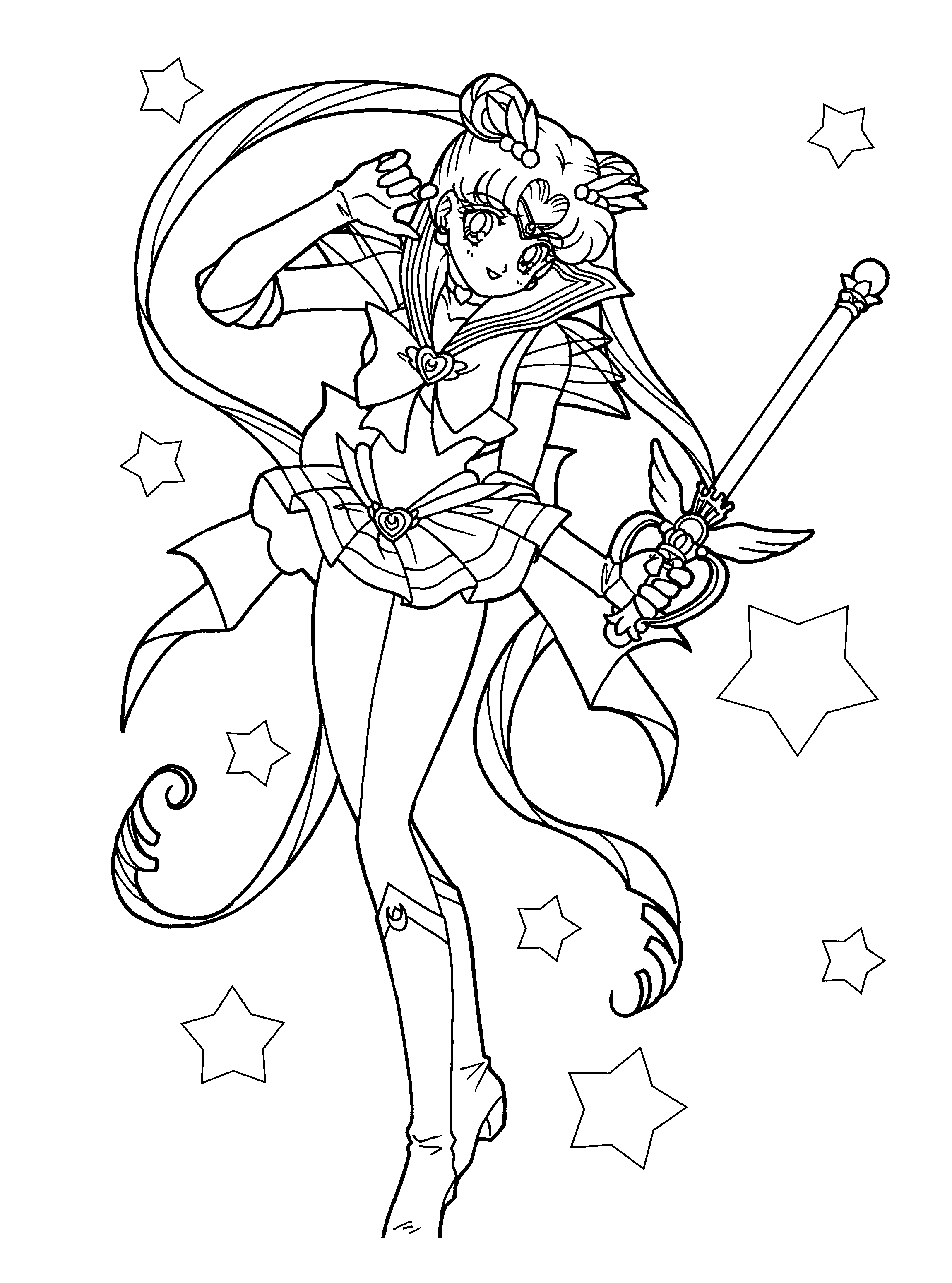 819 Simple Sailor Moon Anime Coloring Pages with disney character