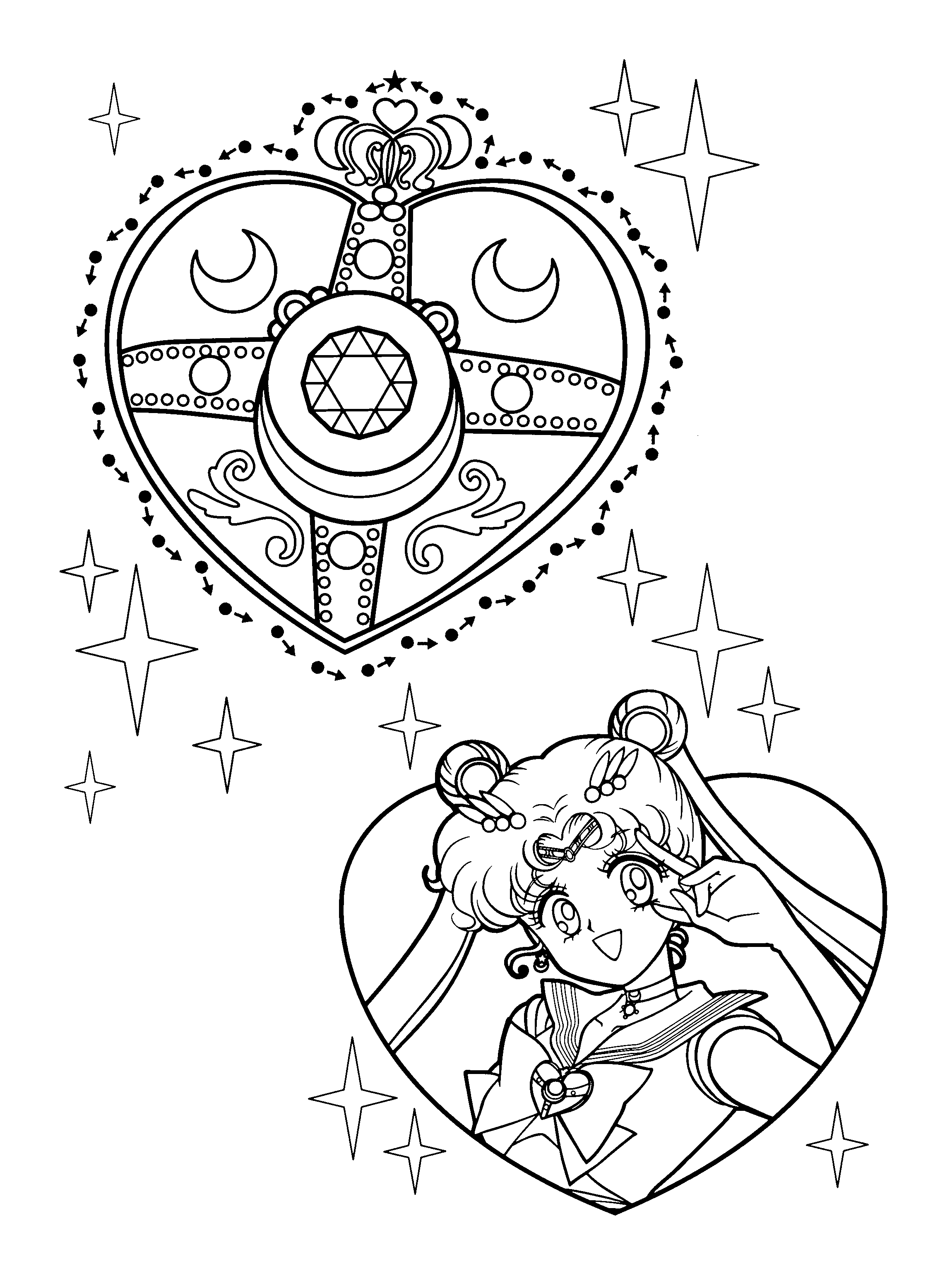 sailor moon love coloring pages - photo #36