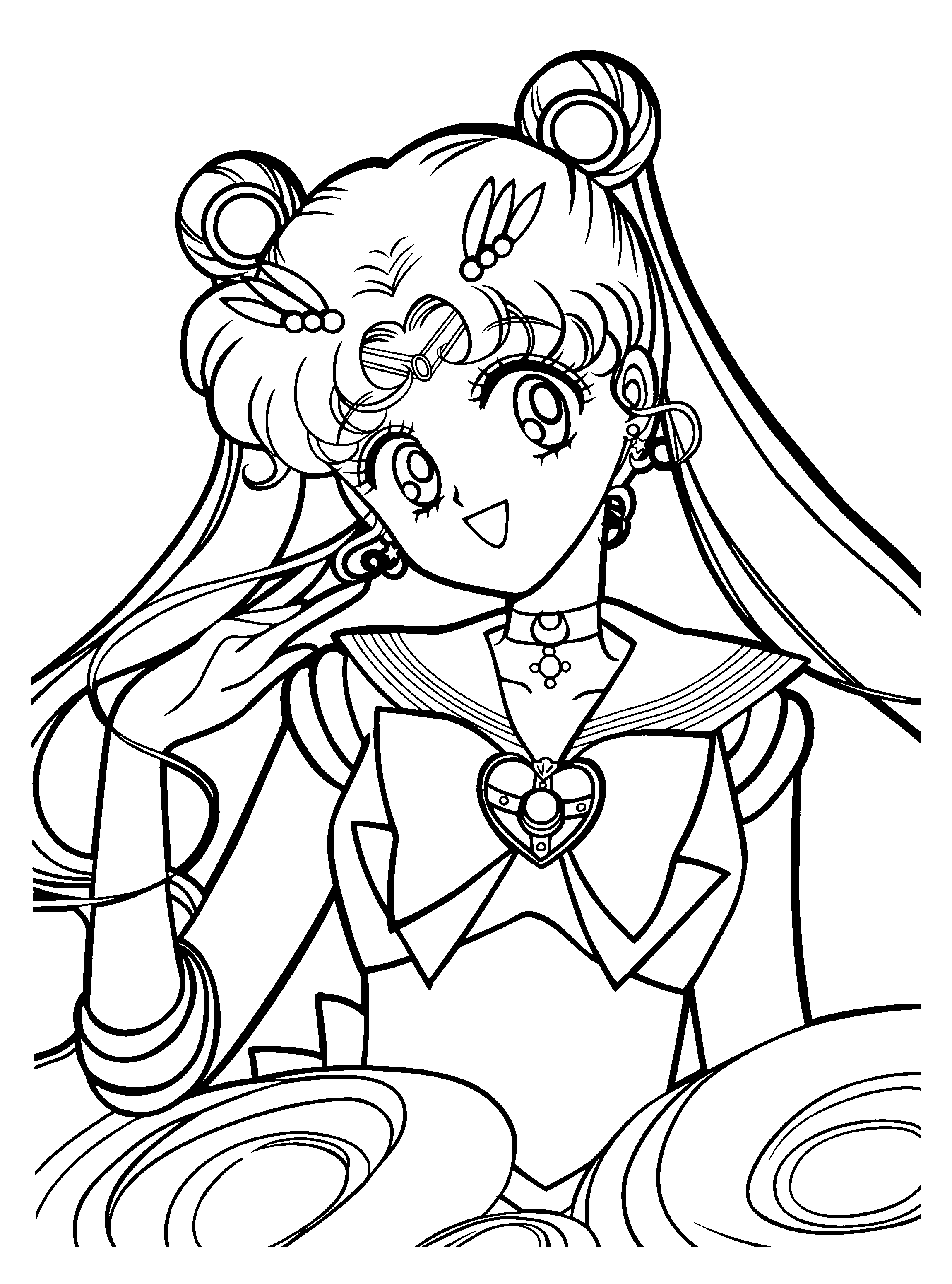 sailor moon coloring pages free - photo #15