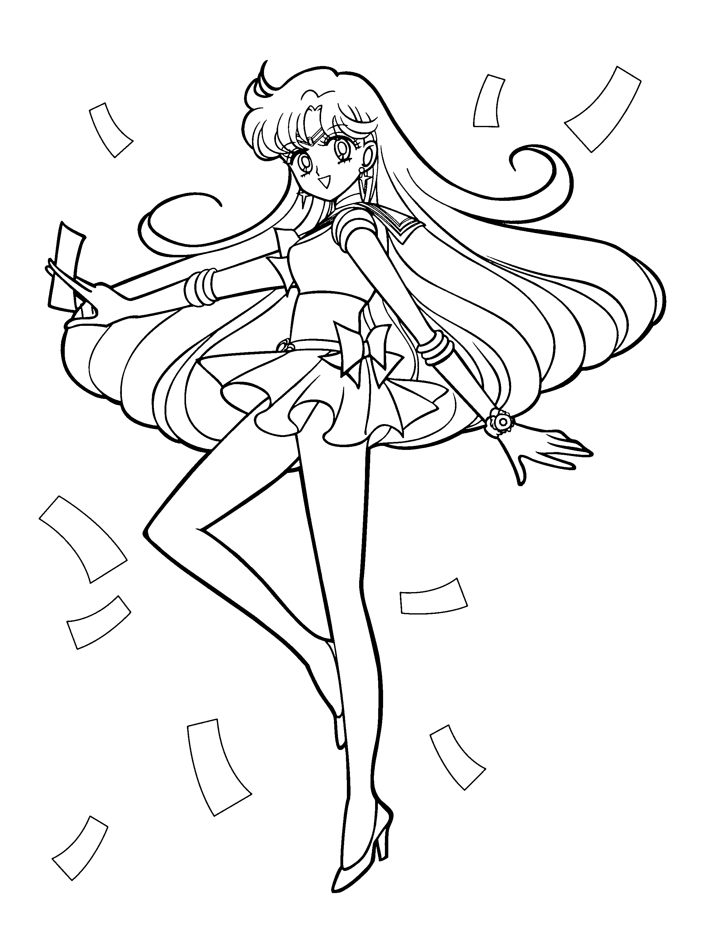 sailor moon all sailor scouts coloring pages - photo #29