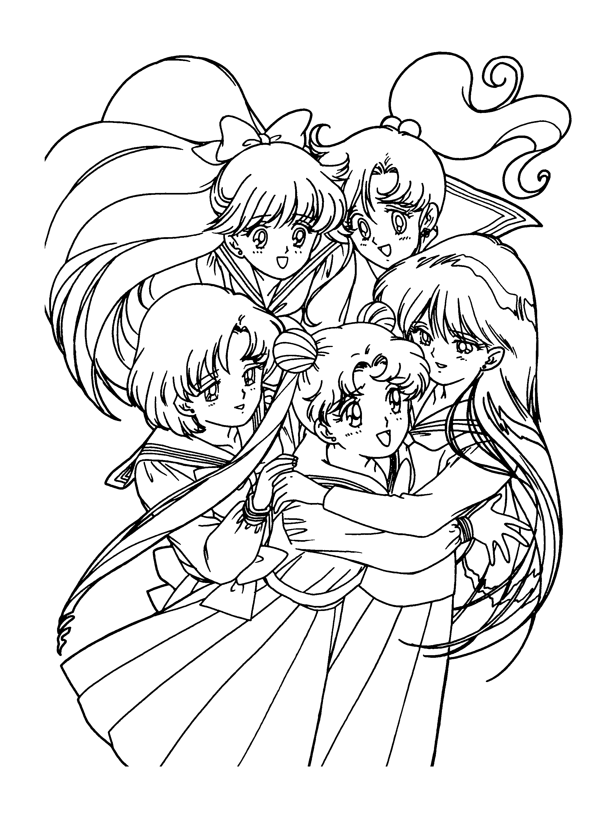 sailor moon all sailor scouts coloring pages - photo #50