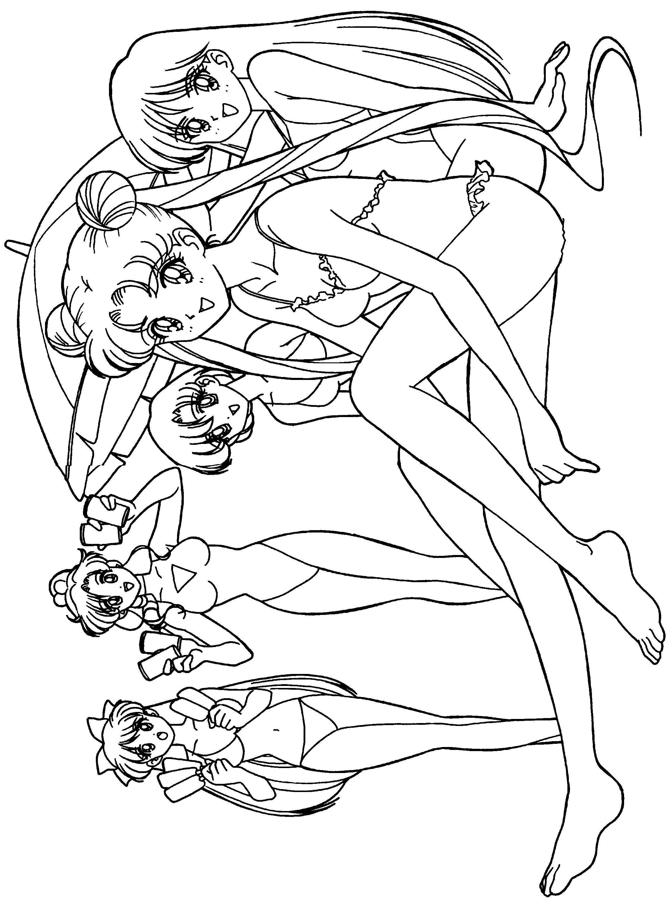 sailor moon all sailor scouts coloring pages - photo #31