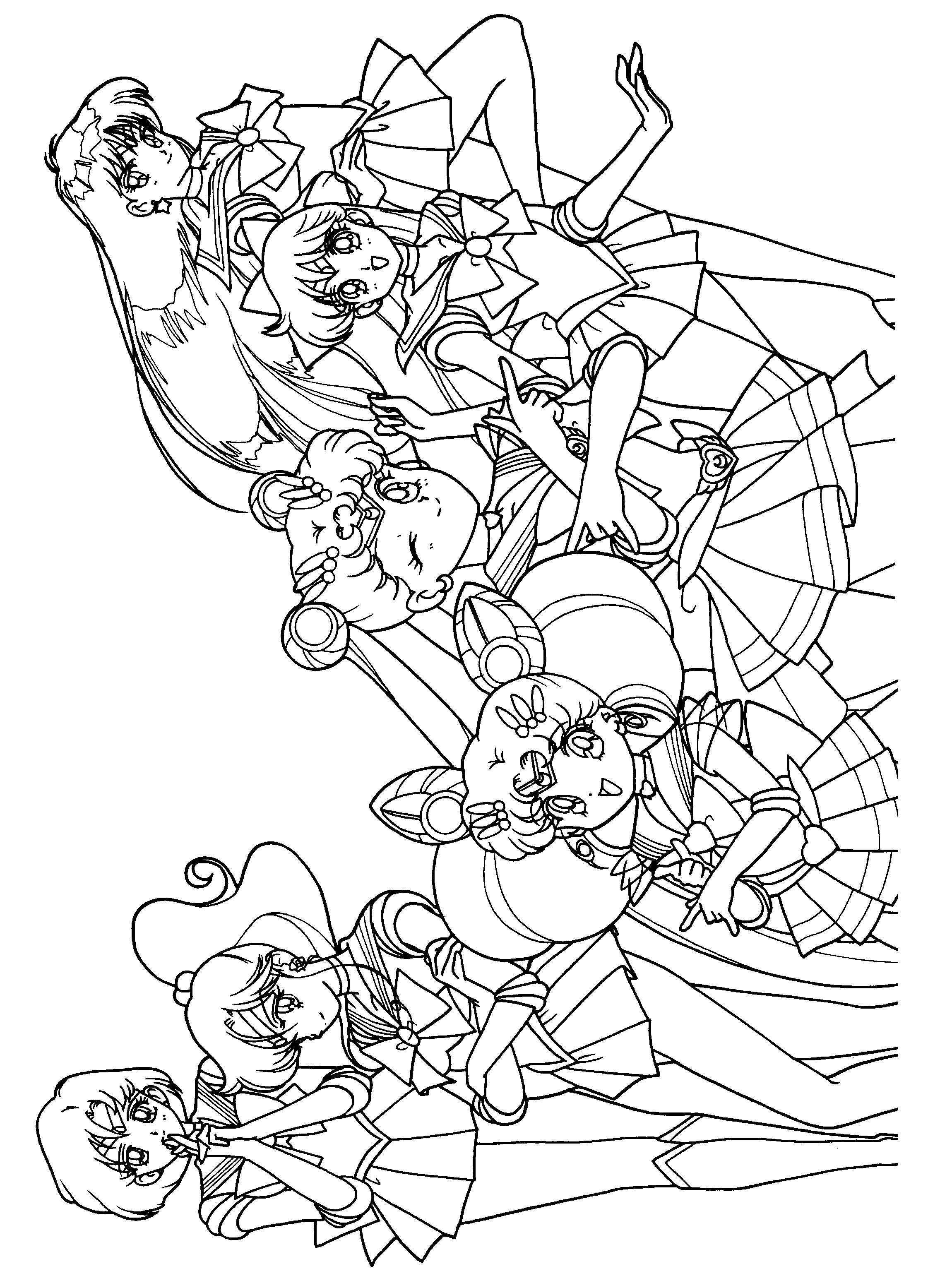 sailor moon all sailor scouts coloring pages - photo #10
