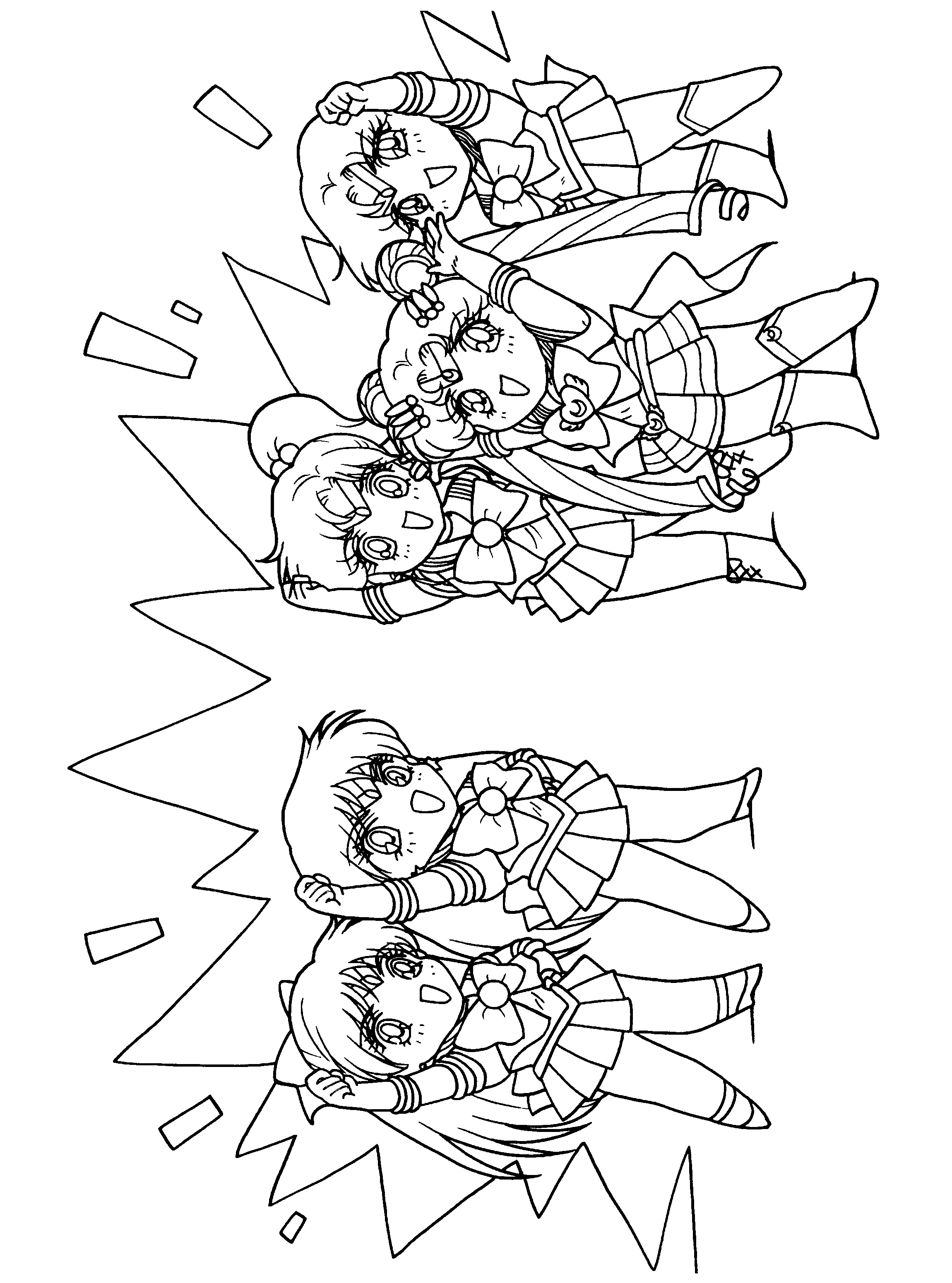 sailor moon group coloring pages - photo #31