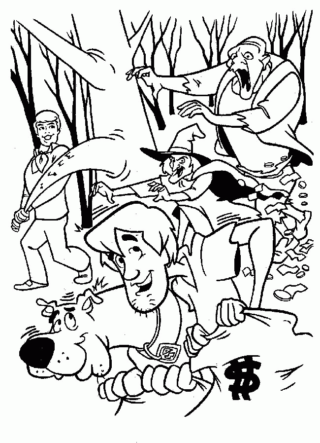 Printable Coloring Pages Scooby Doo Printable World Holiday