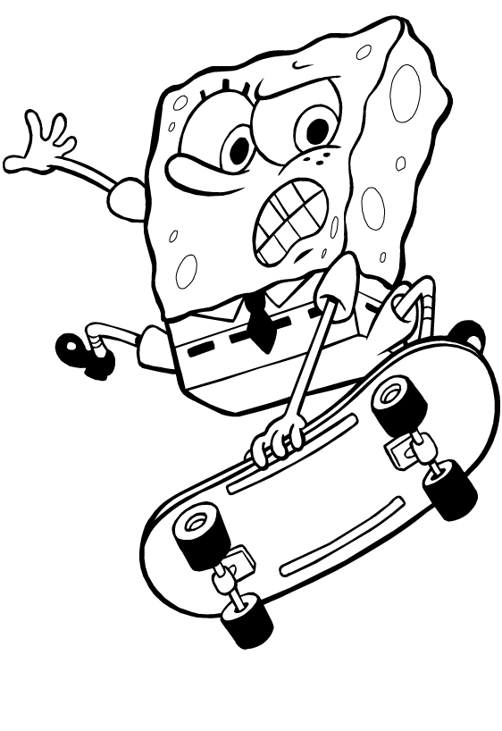 a coloring pages of spongebob - photo #27