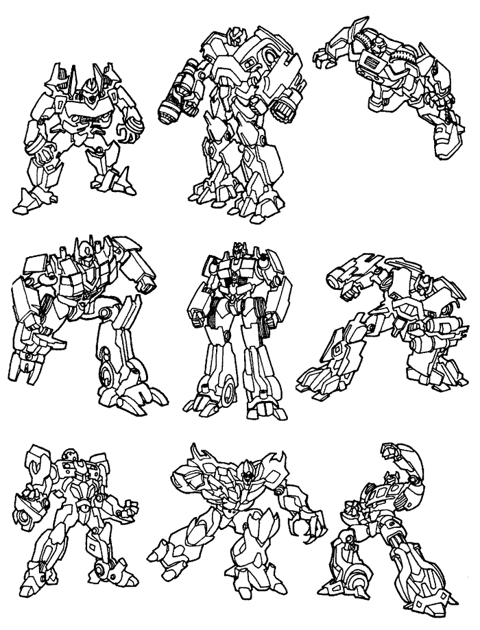 transformer coloring pages free - photo #6