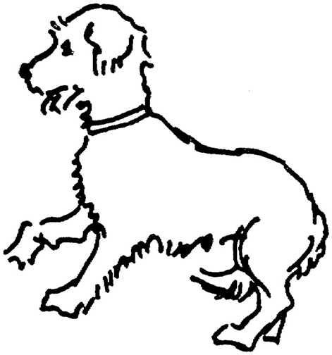 clip art free dogs black and white - photo #28