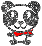 Panda bears glitter gifs