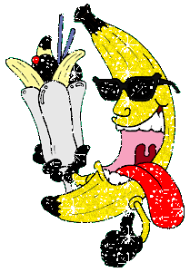 Bananas glitter graphics