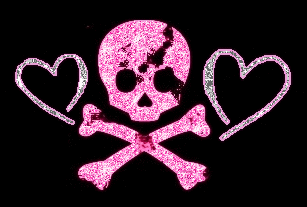 Skull glitter graphics