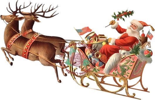 christmas clipart santa sleigh - photo #25