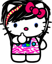  Kitty Coloring Sheets on Graphics Hello Kitty Emo 593888 Jpg