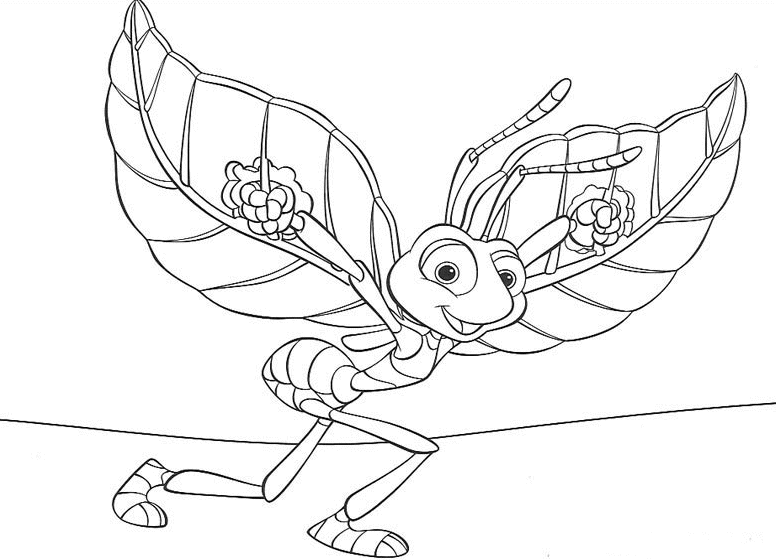 a bug life coloring pages - photo #3