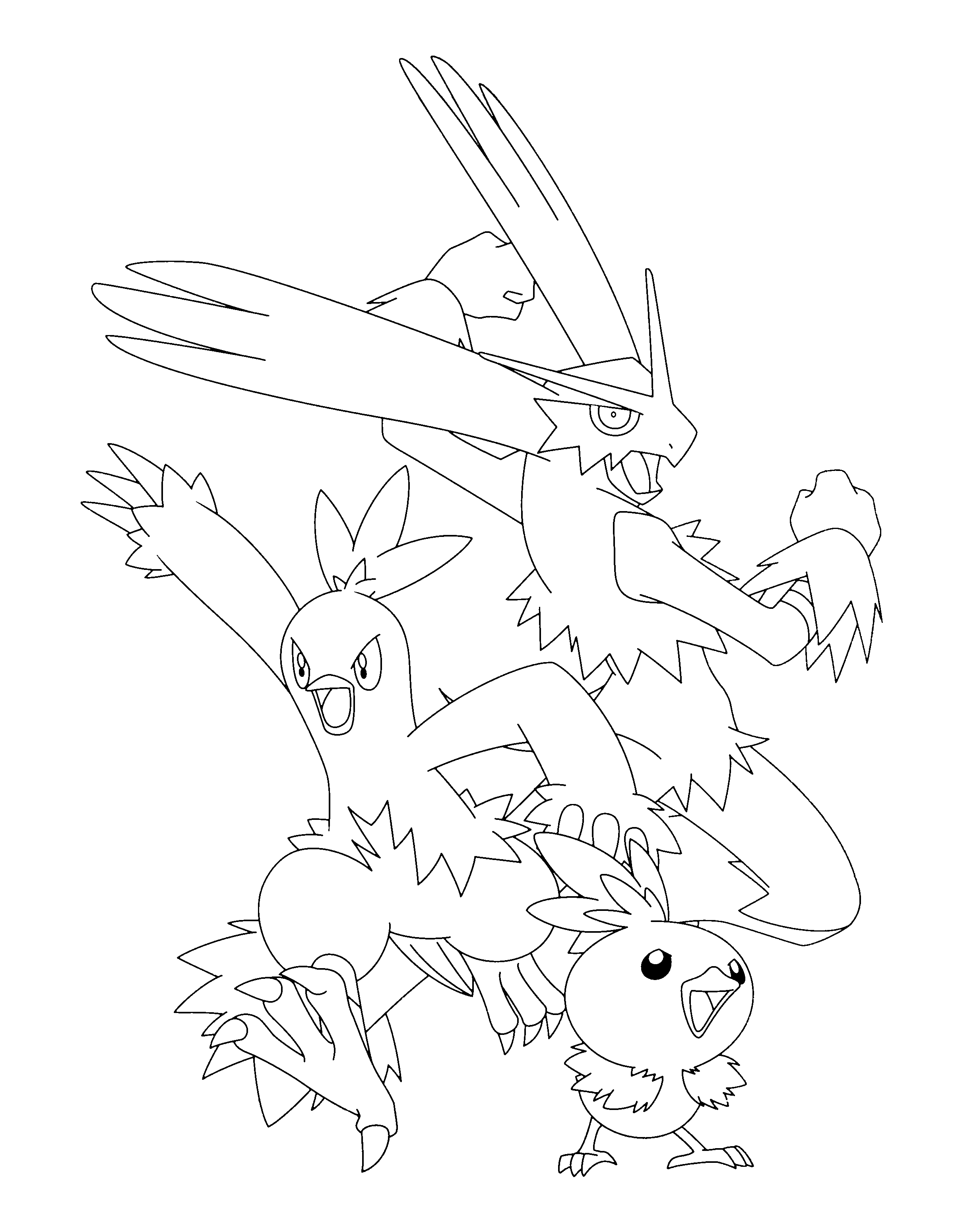 Pokemon Grovyle Coloring Pages Coloring Pages