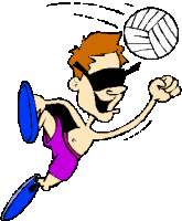 free animated volleyball clipart - photo #40