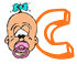 Alphabet baby graphics
