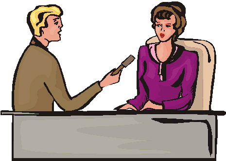 Interviewing clip art