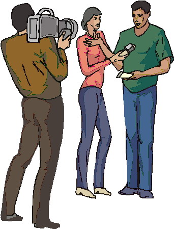 Interviewing clip art