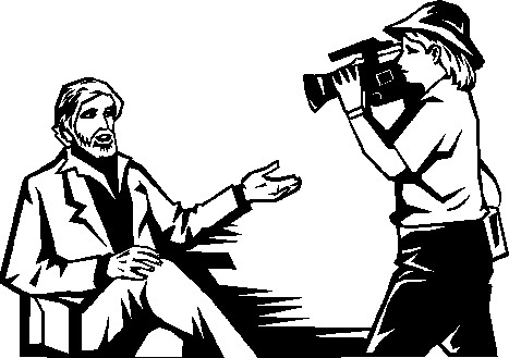 Interviewing clip art