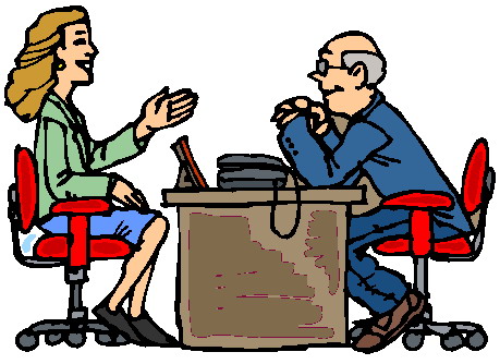 Interviewing clip art