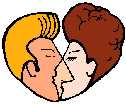 Kissing clip art