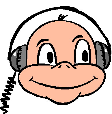 Listening to music clip art