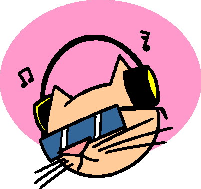 Listening to music clip art