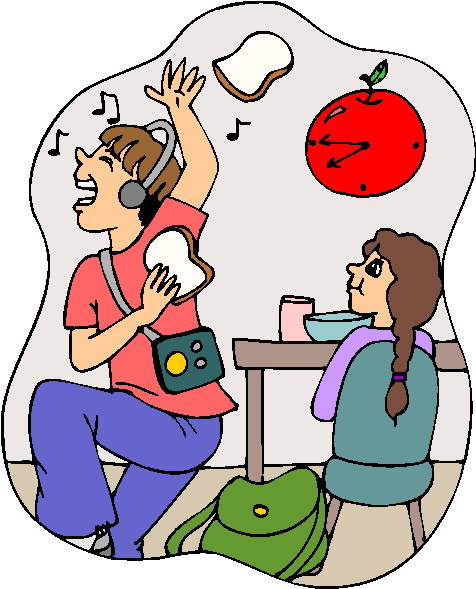 Listening to music clip art