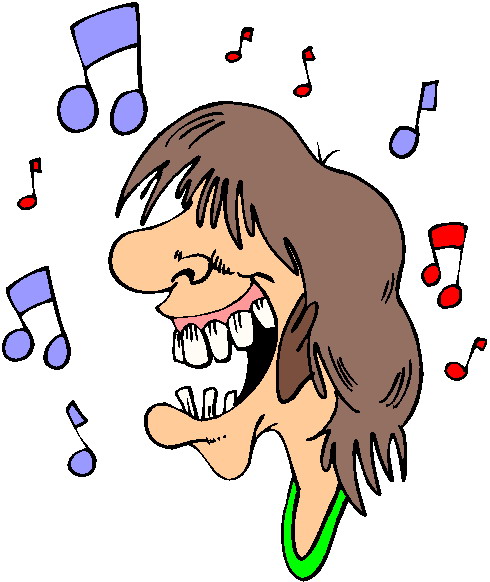 Listening to music clip art