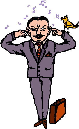 Listening to music clip art