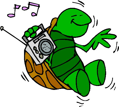 Listening to music clip art