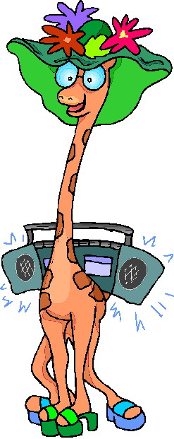 Listening to music clip art