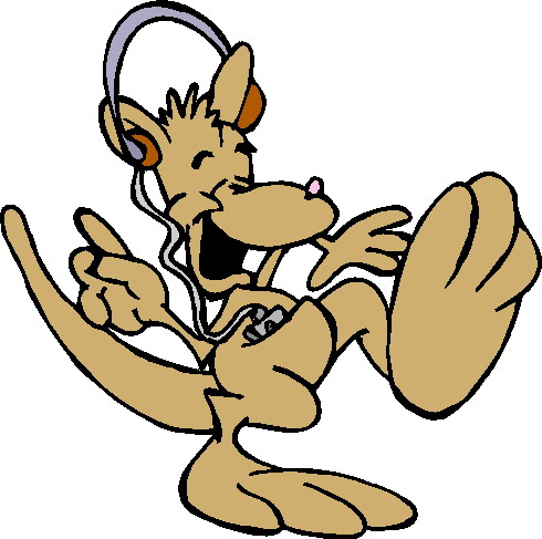 Listening to music clip art