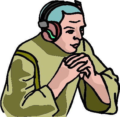 Listening to music clip art