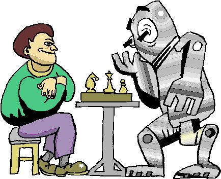 Playing chess clip art