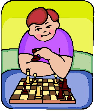 Playing chess clip art