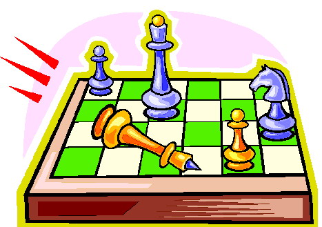 Playing chess clip art