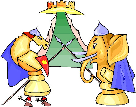 Playing chess clip art