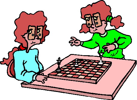 Playing chess clip art