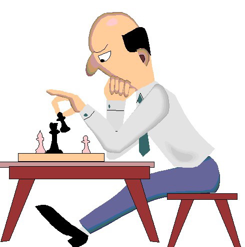 Playing chess clip art