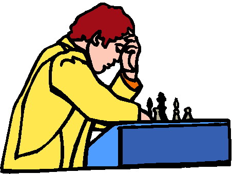 Playing chess clip art