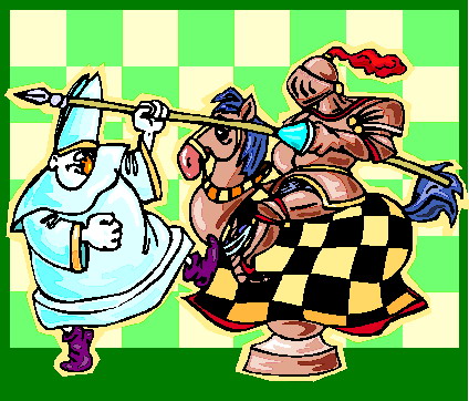 Playing chess clip art