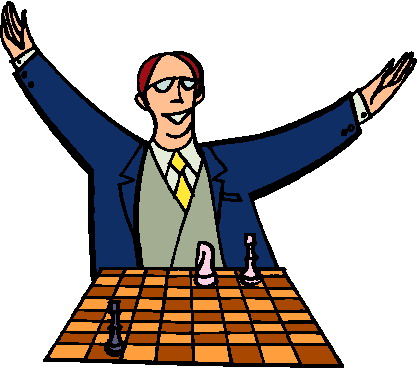 Playing chess clip art