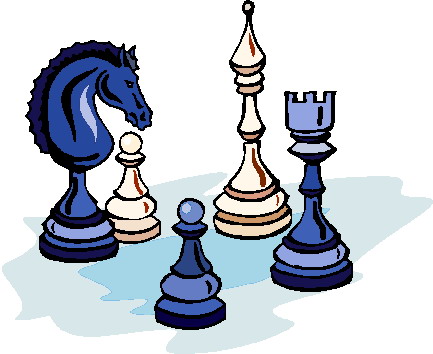 Playing chess clip art